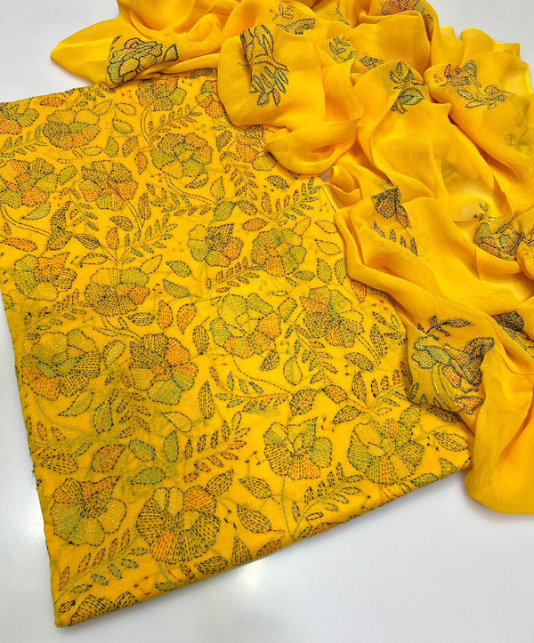 3 PC Hand Embroidered Lawn Collection #8