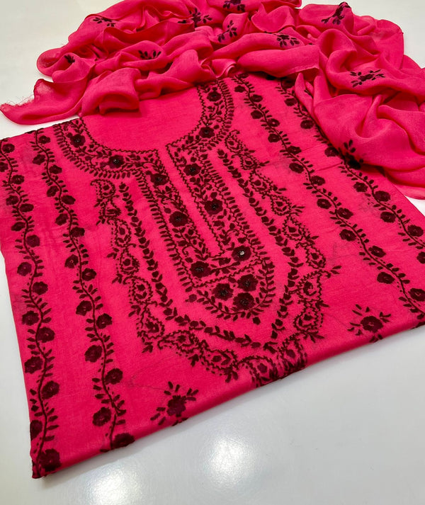 3 PC Hand Embroidered Lawn Collection #7