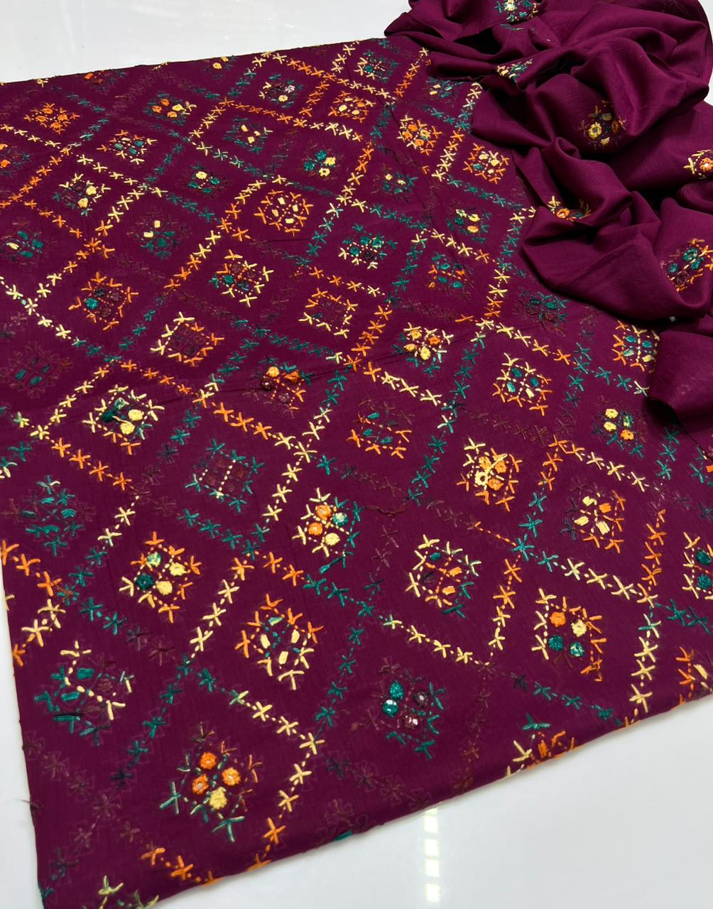 3PC Handmade Embroidered on GTM Premium Quality Lawn #1 (Copy)