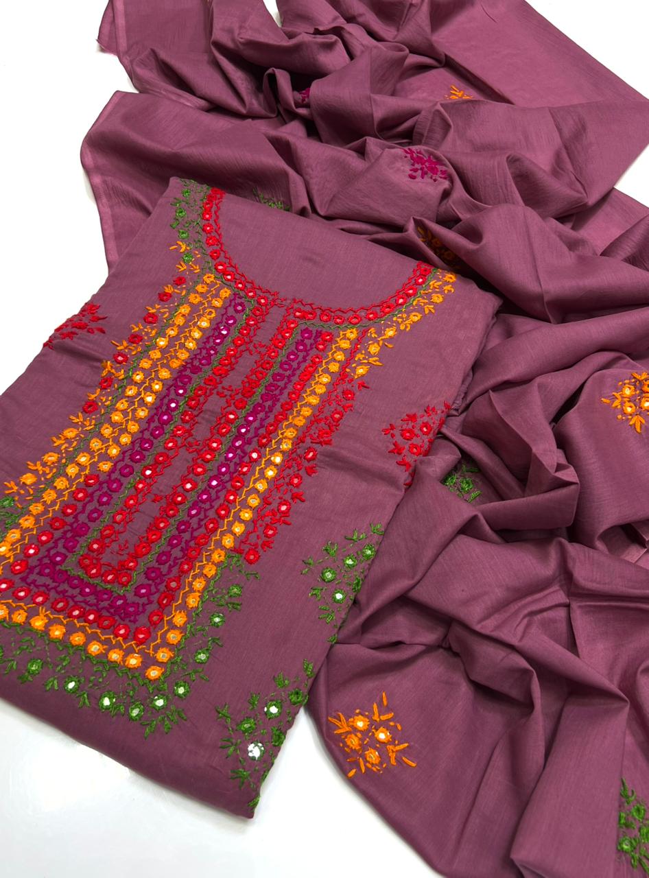 3PC Handmade Embroidered on GTM Premium Quality Lawn #2