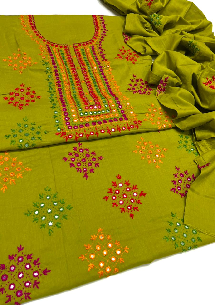 3PC Handmade Embroidered on GTM Premium Quality Lawn #2