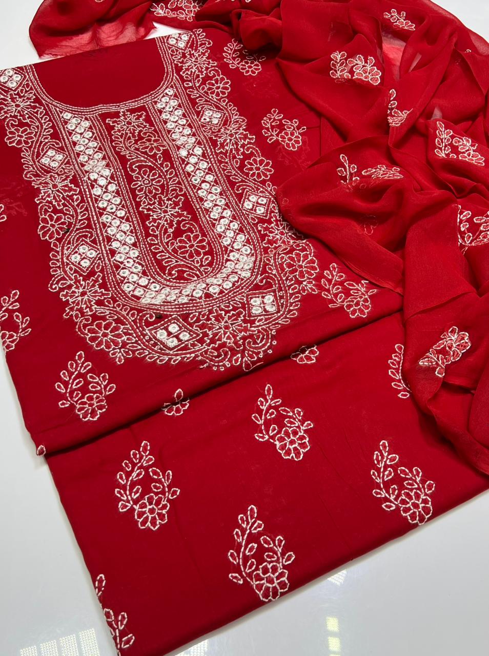 3PC Handmade Embroidered on GTM Premium Quality Lawn #3