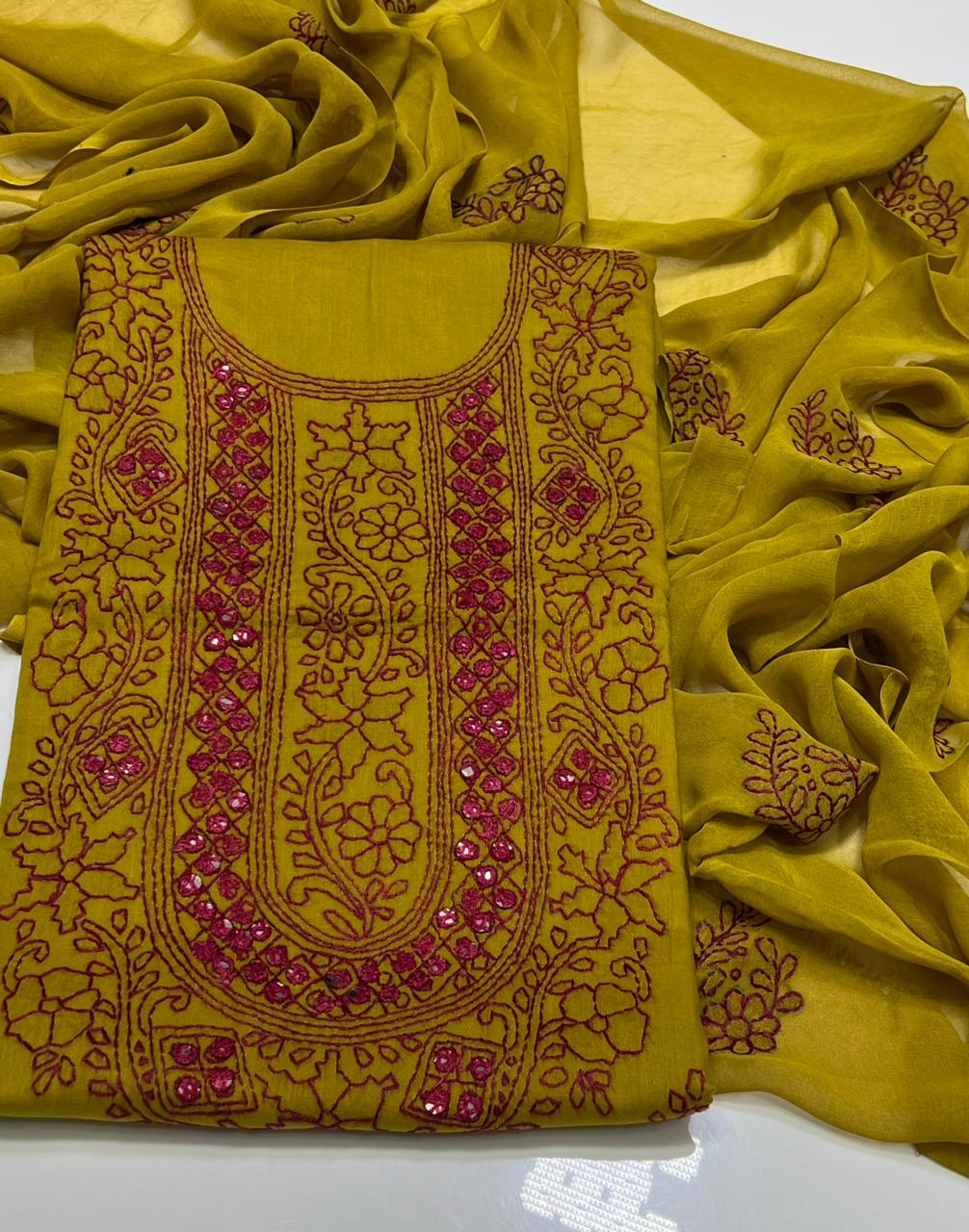 3PC Handmade Embroidered on GTM Premium Quality Lawn #3