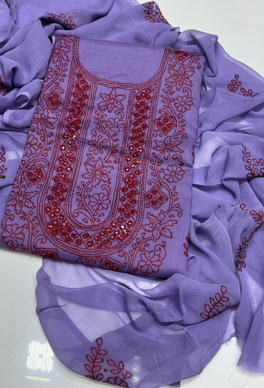 3PC Handmade Embroidered on GTM Premium Quality Lawn #3