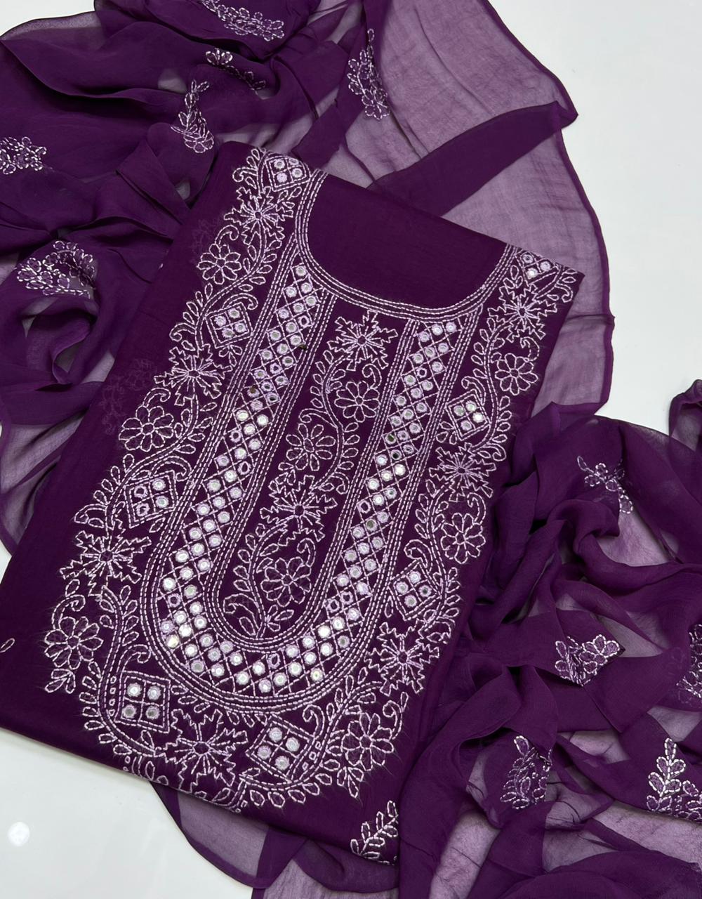 3PC Handmade Embroidered on GTM Premium Quality Lawn #3