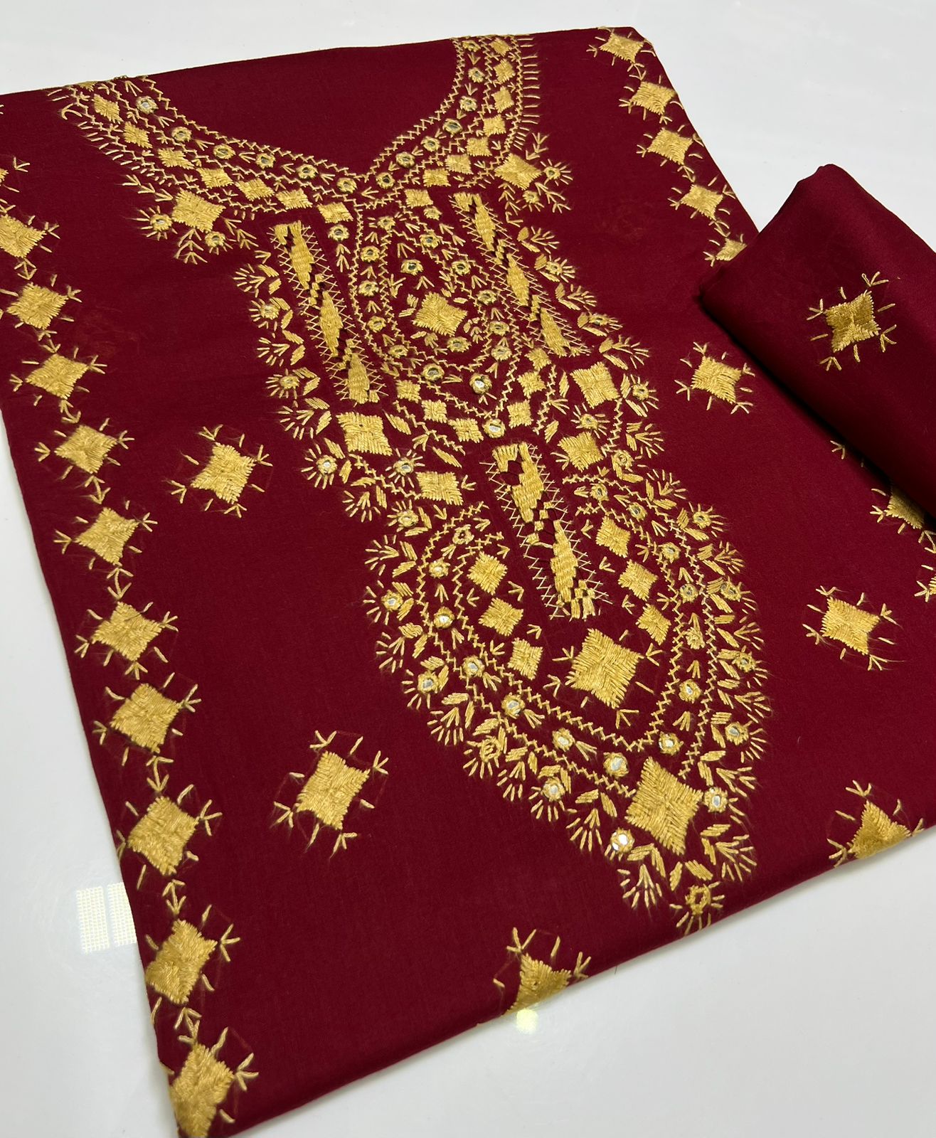 3PC Handmade Embroidered on GTM Premium Quality Lawn #4