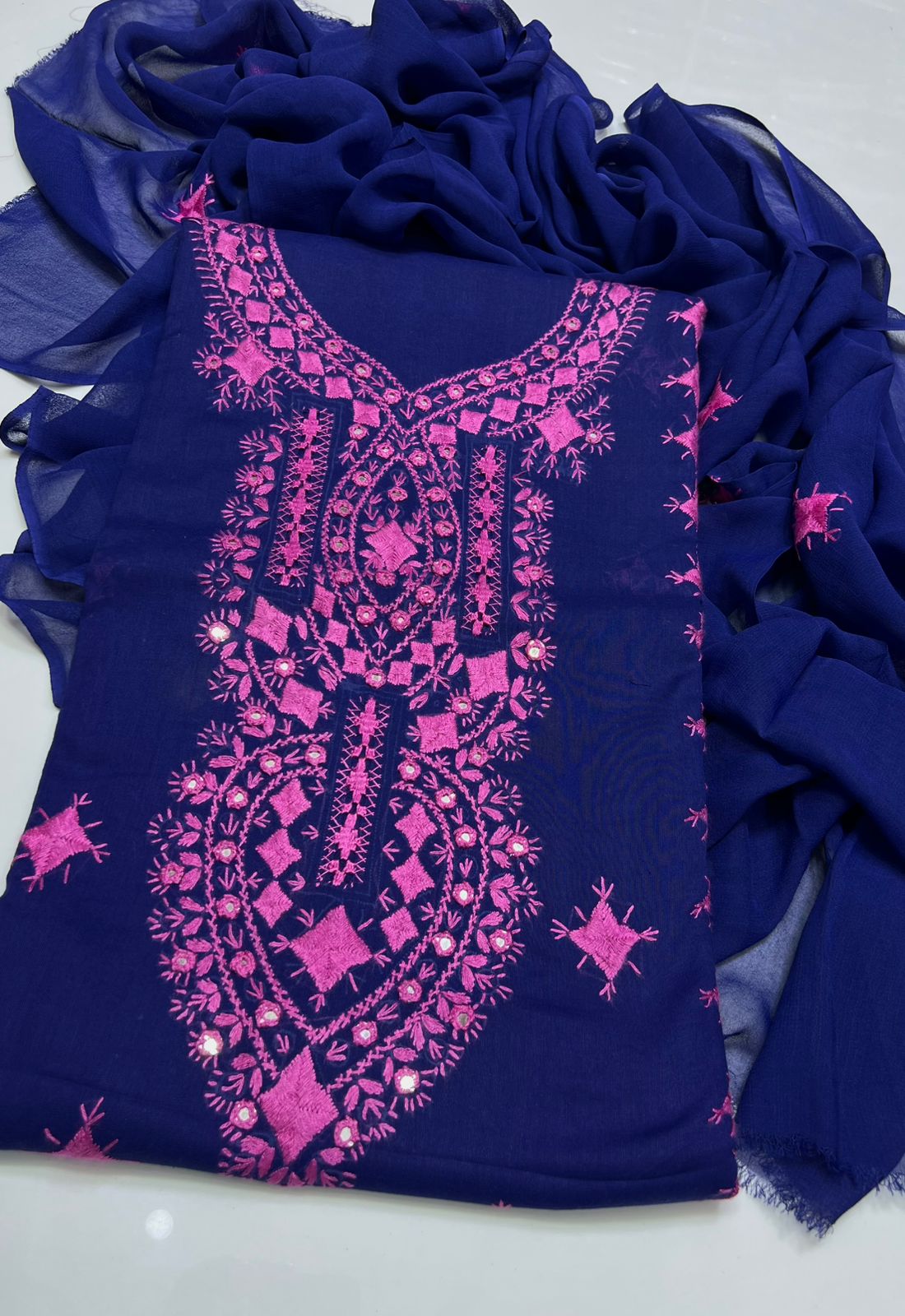 3PC Handmade Embroidered on GTM Premium Quality Lawn #4
