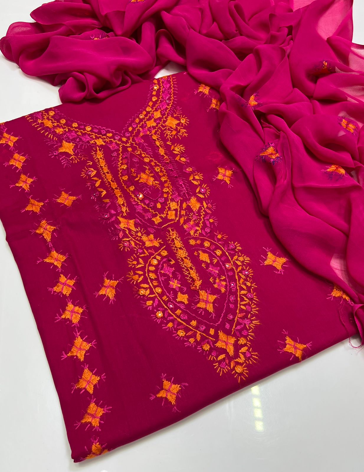 3PC Handmade Embroidered on GTM Premium Quality Lawn #4