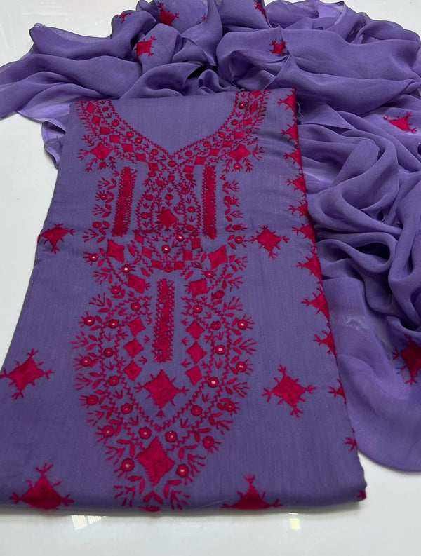 3PC Handmade Embroidered on GTM Premium Quality Lawn #4