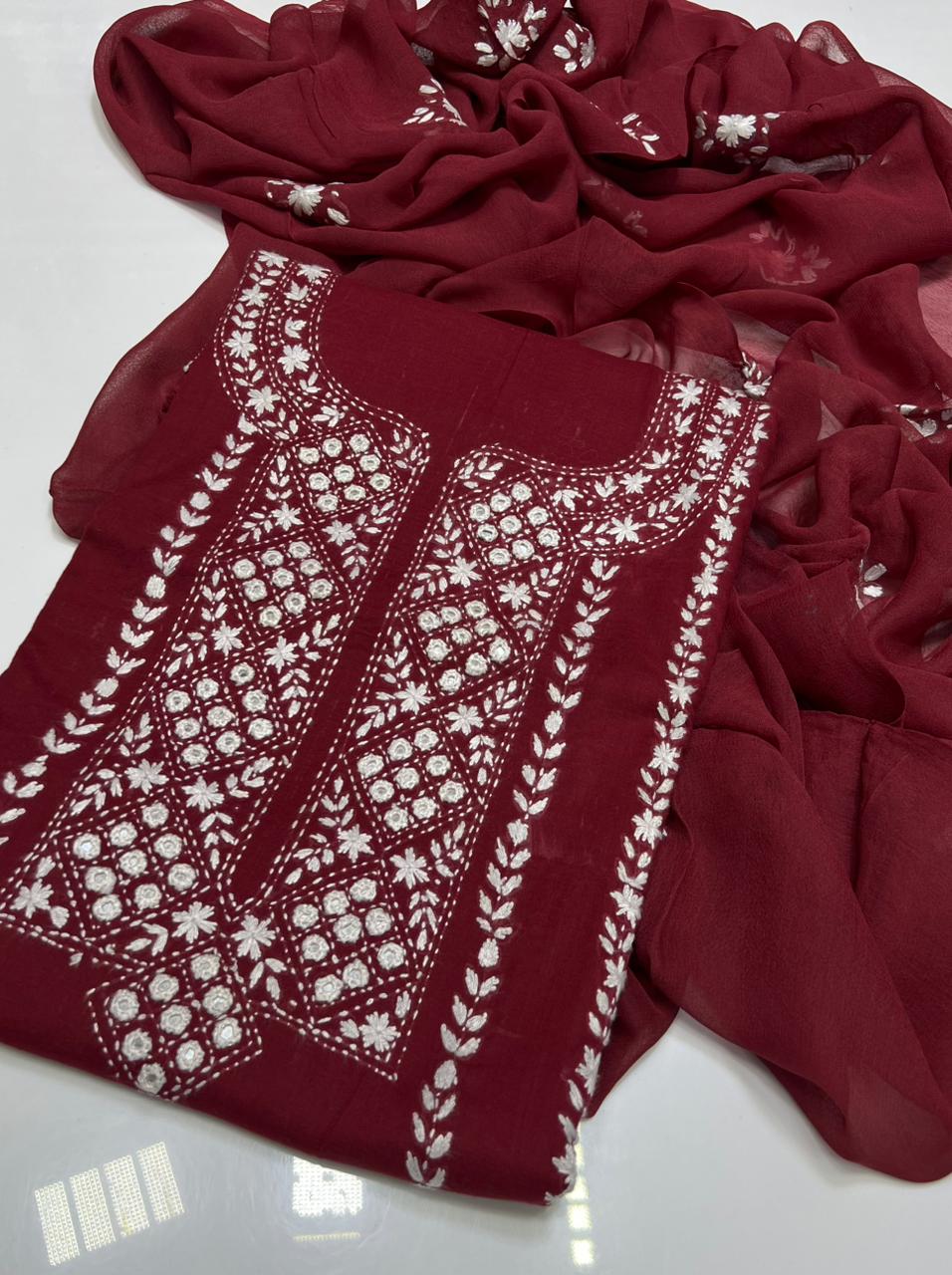 3PC Handmade Embroidered on GTM Premium Quality Lawn #6