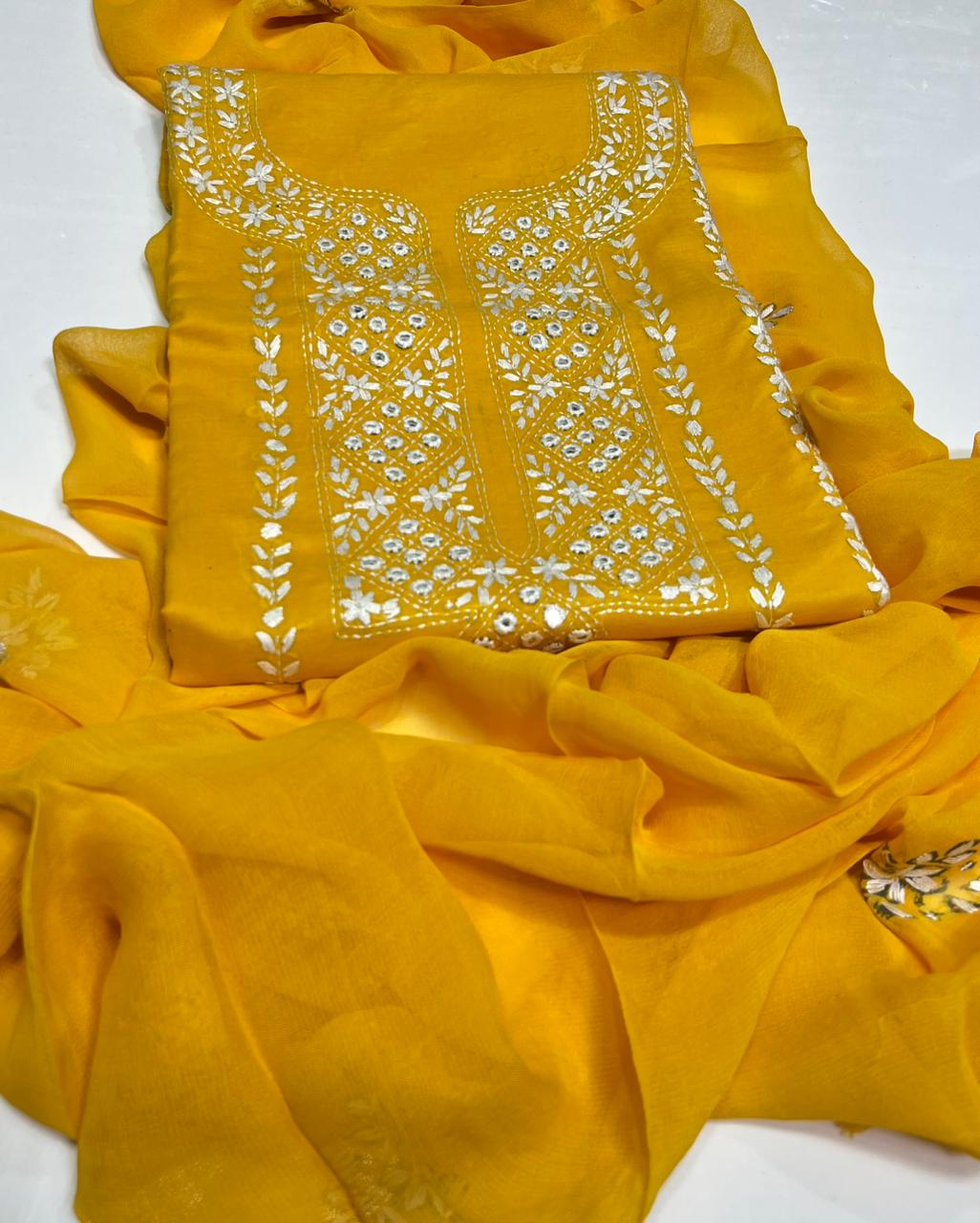 3PC Handmade Embroidered on GTM Premium Quality Lawn #6