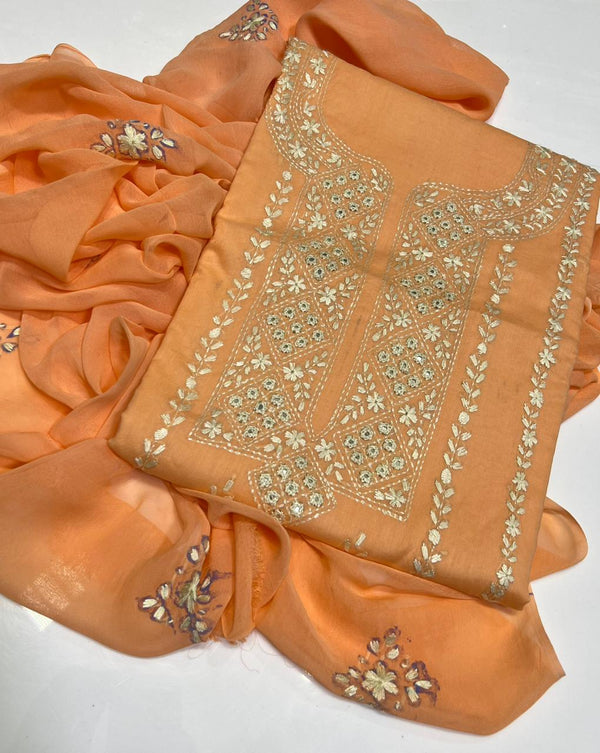 3PC Handmade Embroidered on GTM Premium Quality Lawn #6
