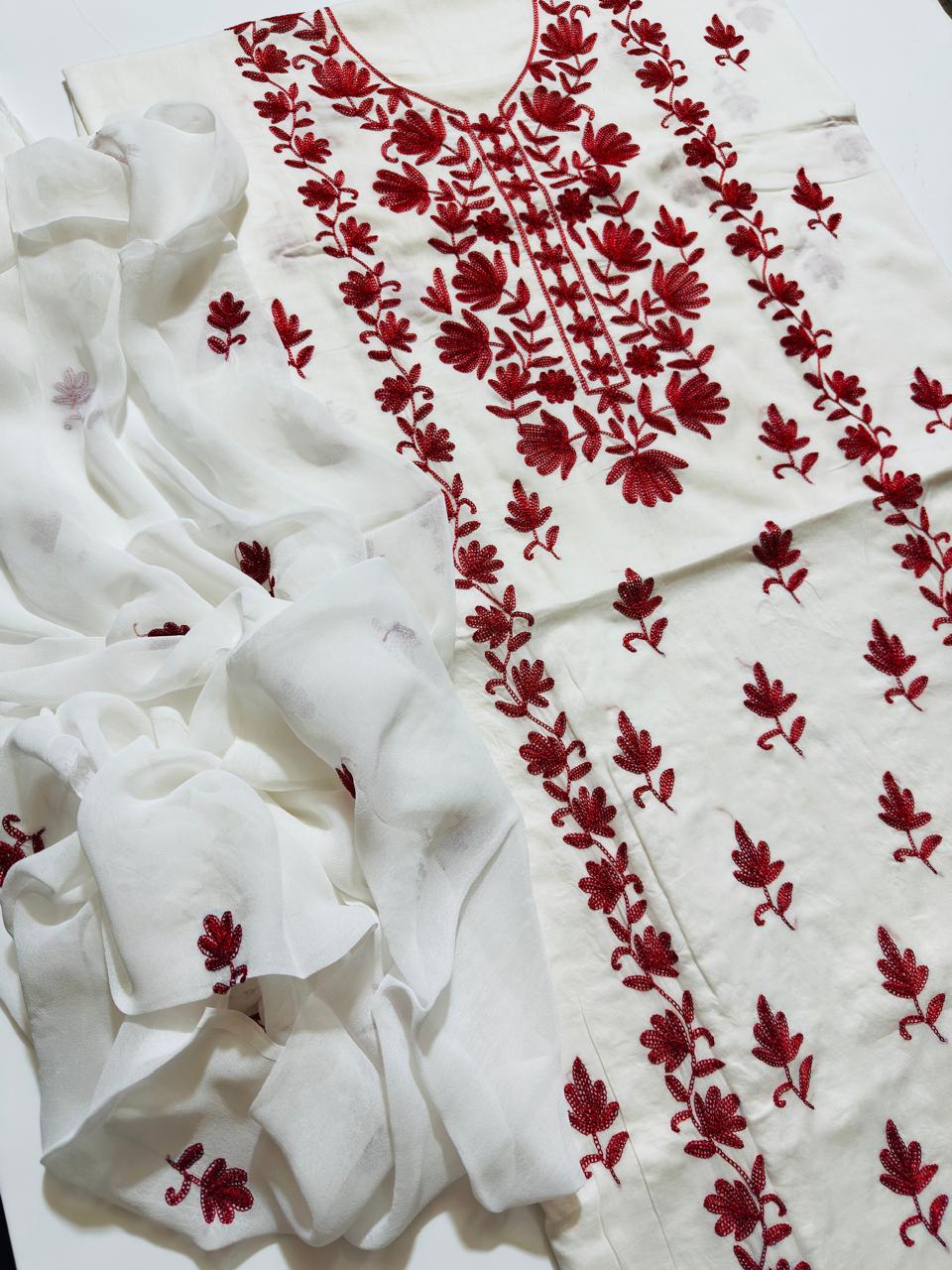 3PC Handmade Embroidered on GTM Premium Quality Lawn #7