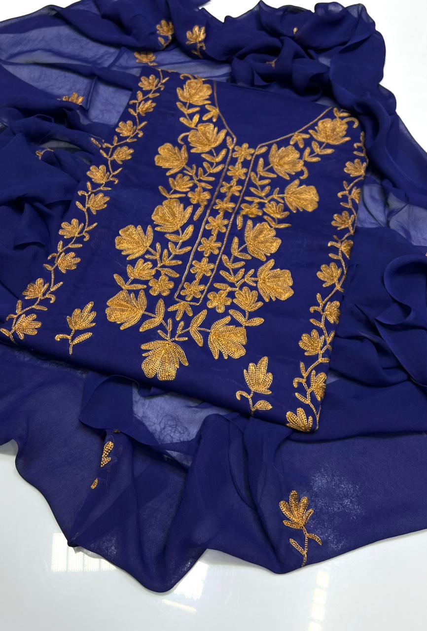 3PC Handmade Embroidered on GTM Premium Quality Lawn #7
