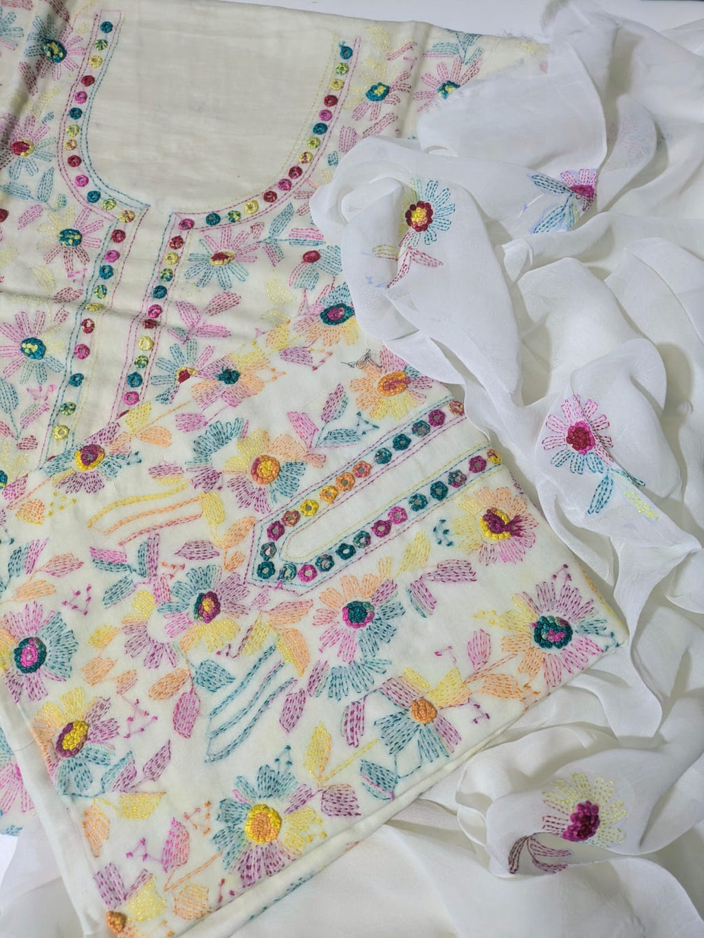 3PC Handmade Embroidered on GTM Premium Quality Lawn #8
