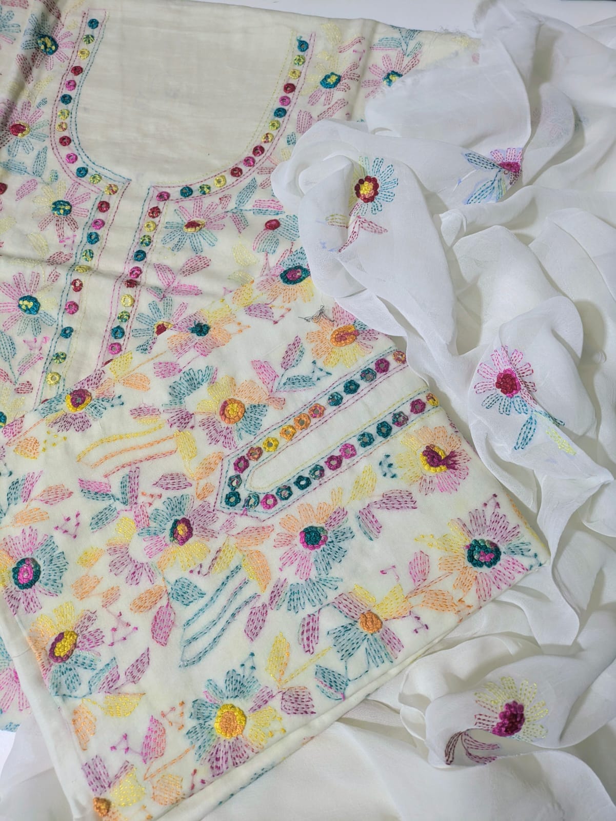 3PC Handmade Embroidered on GTM Premium Quality Lawn #8