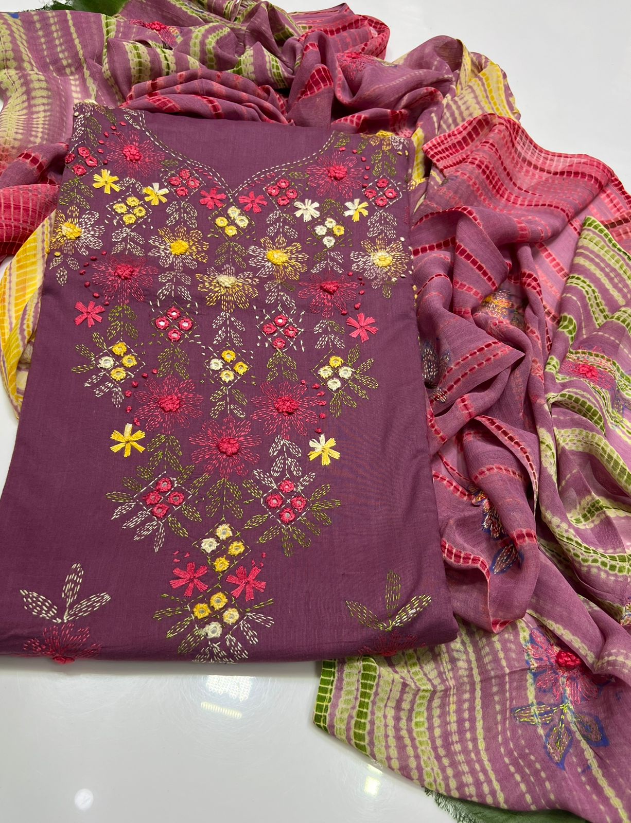 3PC Handmade Embroidered on GTM Premium Quality Lawn #8