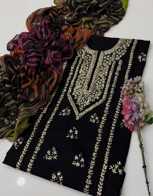 3PC Handmade Embroidered on GTM Premium Quality Lawn #9