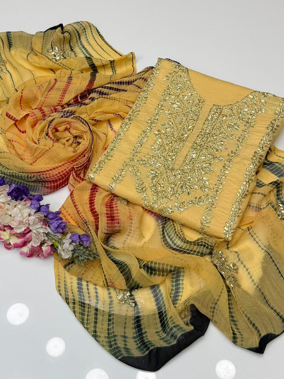 3PC Handmade Embroidered on GTM Premium Quality Lawn #9