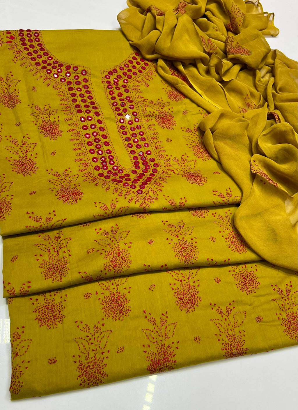 3PC Handmade Embroidered on GTM Premium Quality Lawn #10