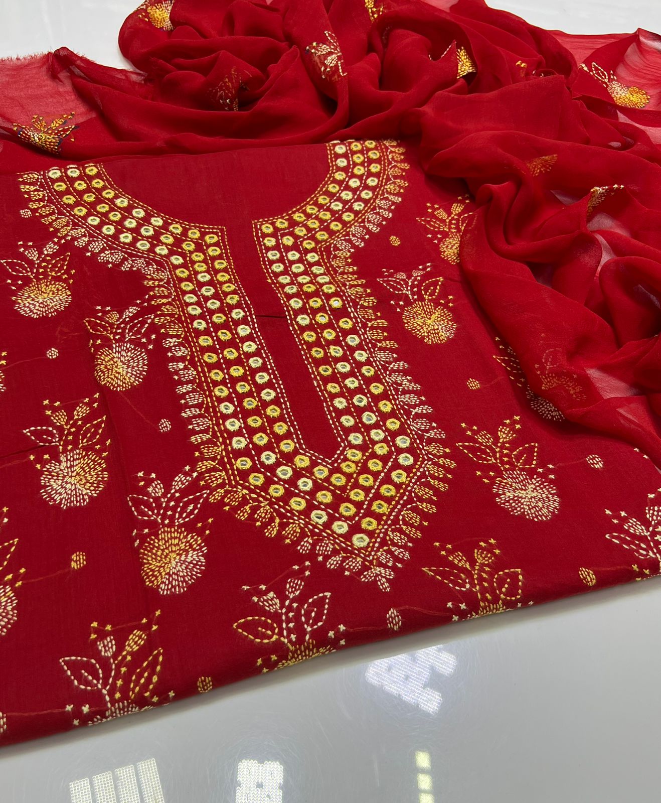 3PC Handmade Embroidered on GTM Premium Quality Lawn #10