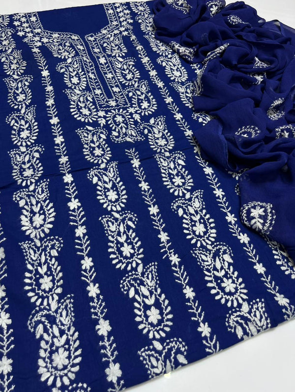 3PC Handmade Embroidered on GTM Premium Quality Lawn #11