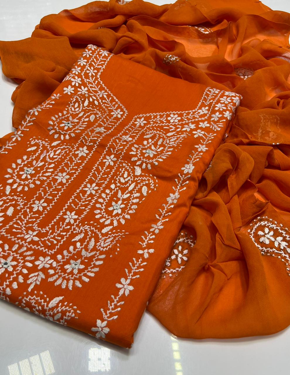 3PC Handmade Embroidered on GTM Premium Quality Lawn #11