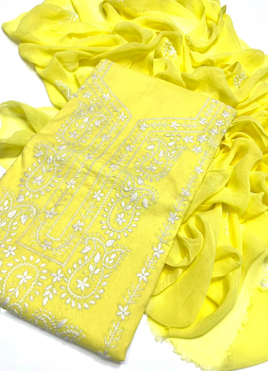 3PC Handmade Embroidered on GTM Premium Quality Lawn #11