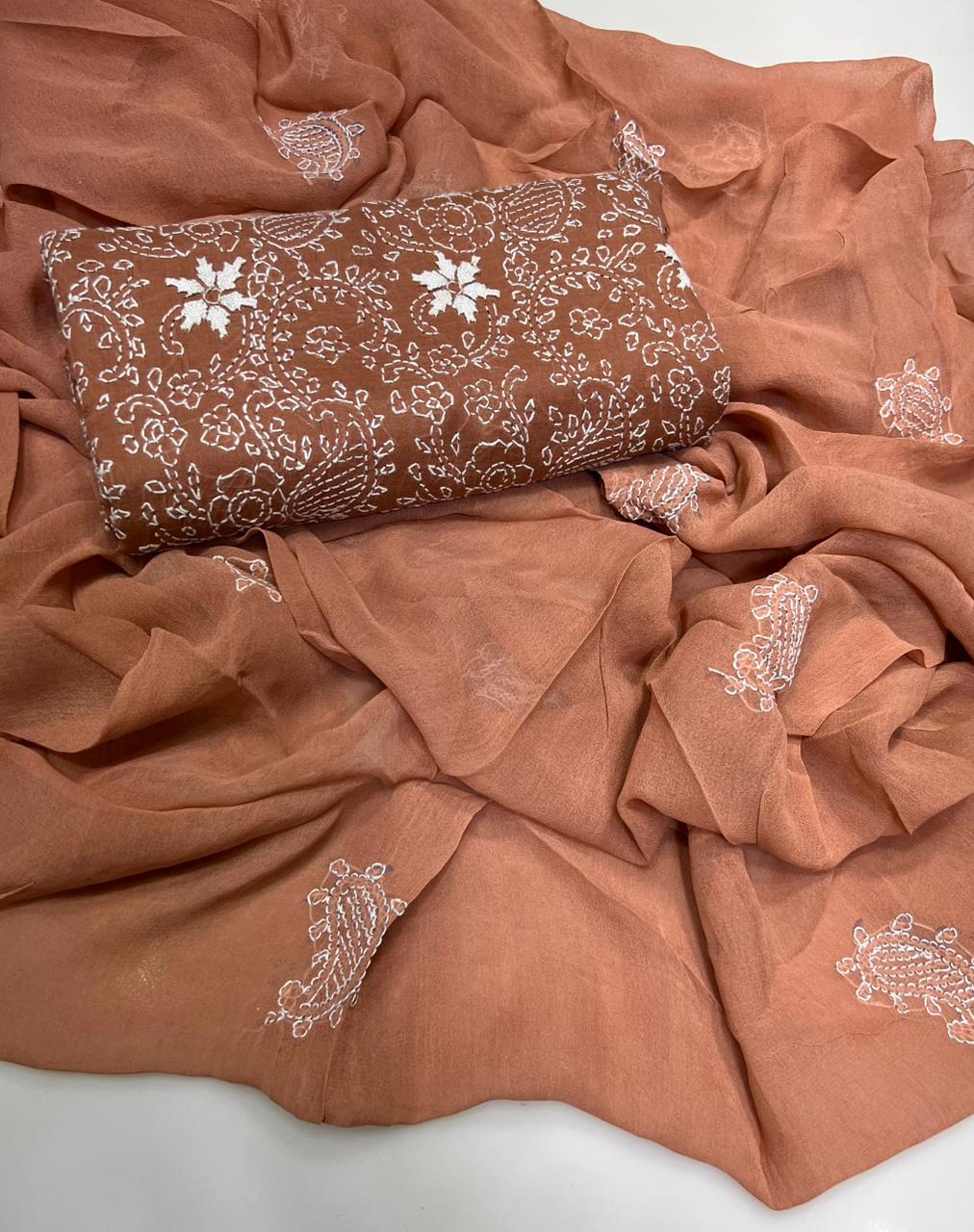 3PC Handmade Embroidered on GTM Premium Quality Lawn #12