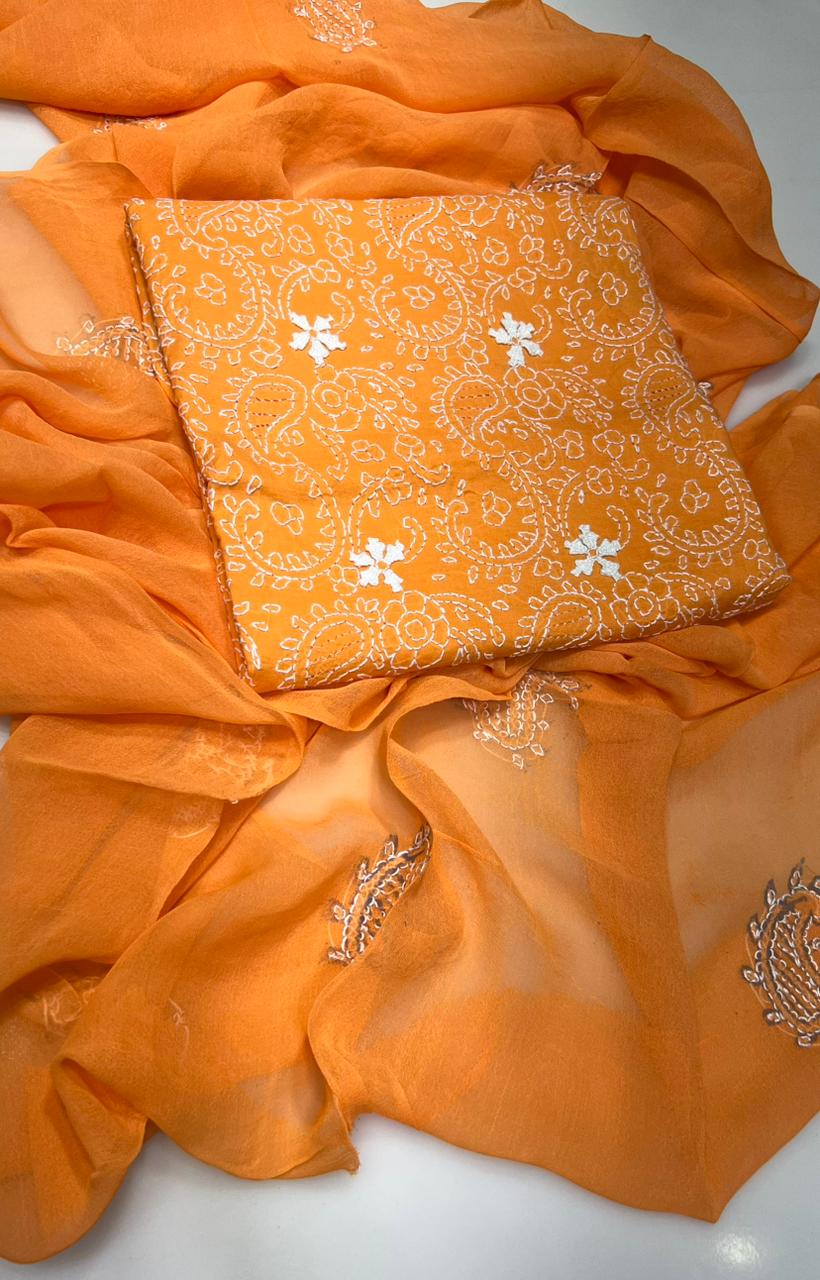 3PC Handmade Embroidered on GTM Premium Quality Lawn #12