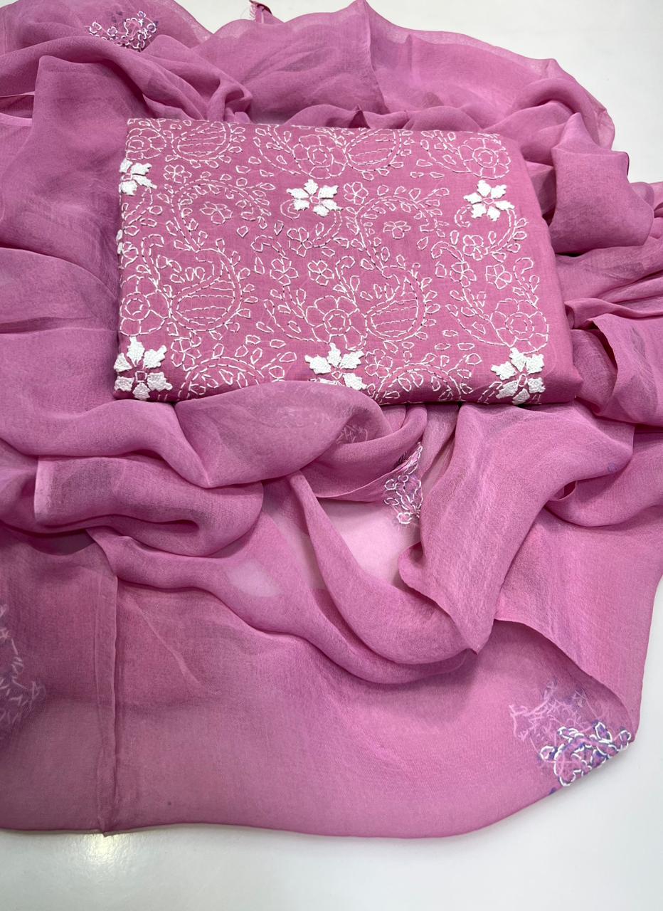 3PC Handmade Embroidered on GTM Premium Quality Lawn #12