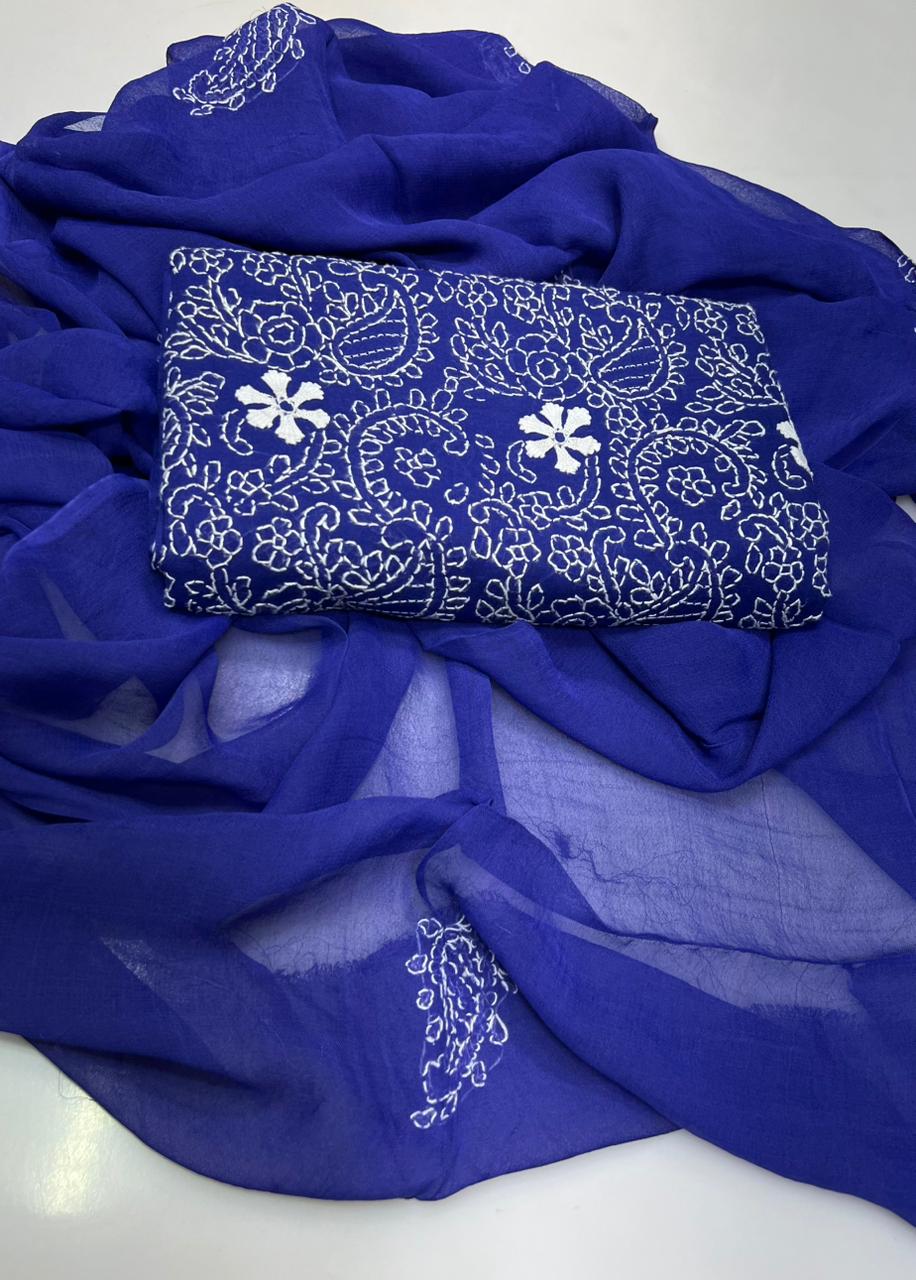 3PC Handmade Embroidered on GTM Premium Quality Lawn #12