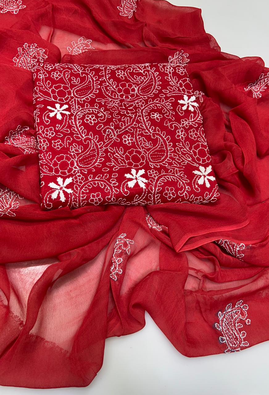 3PC Handmade Embroidered on GTM Premium Quality Lawn #12