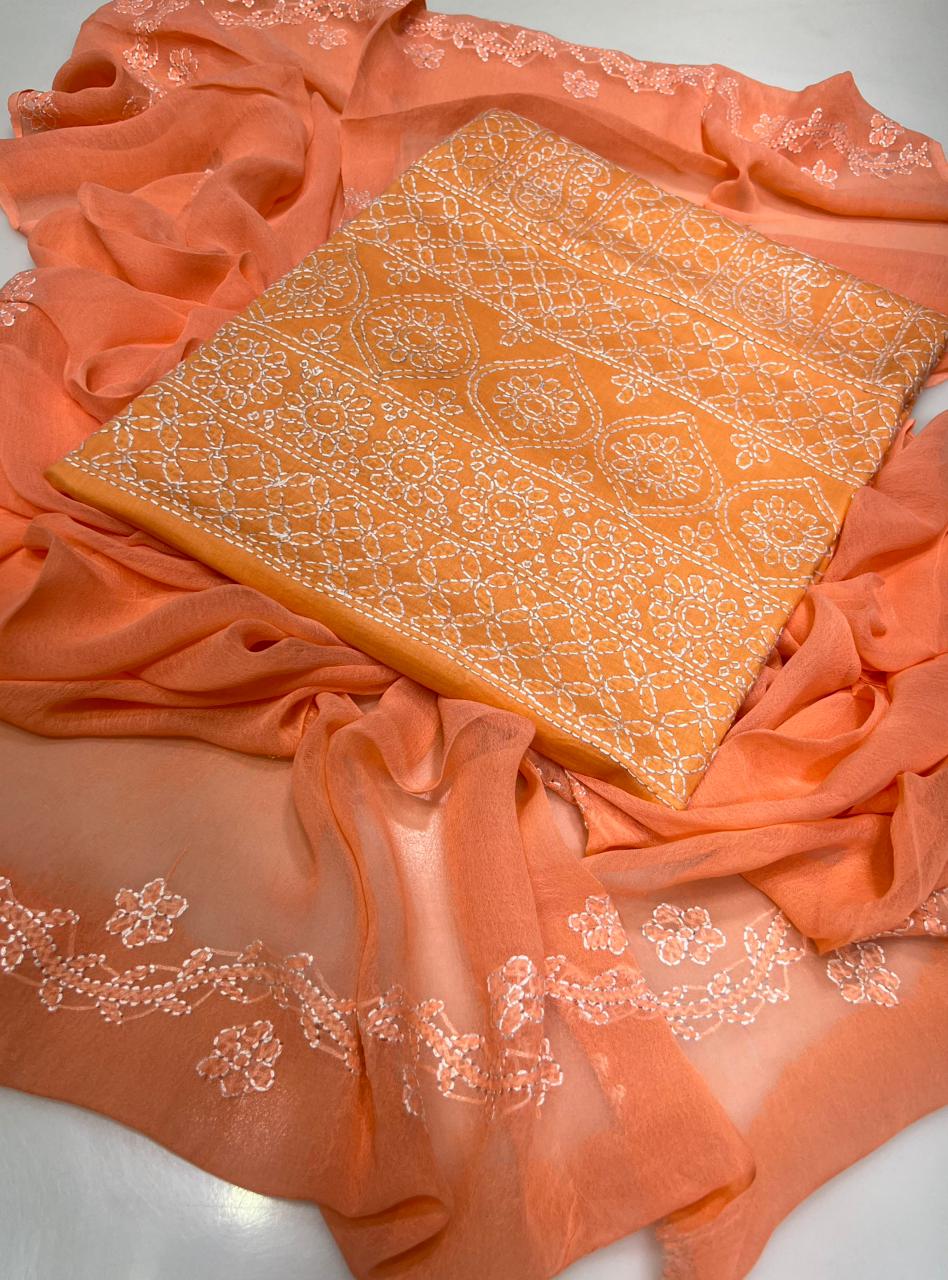 3PC Handmade Embroidered on GTM Premium Quality Lawn #12