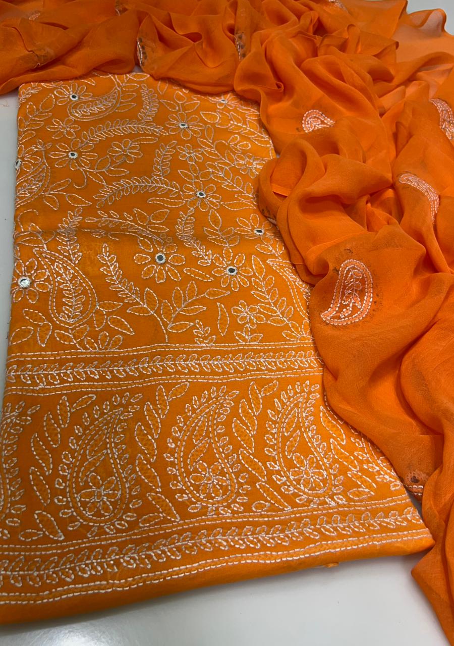 3PC Handmade Embroidered on GTM Premium Quality Lawn #12