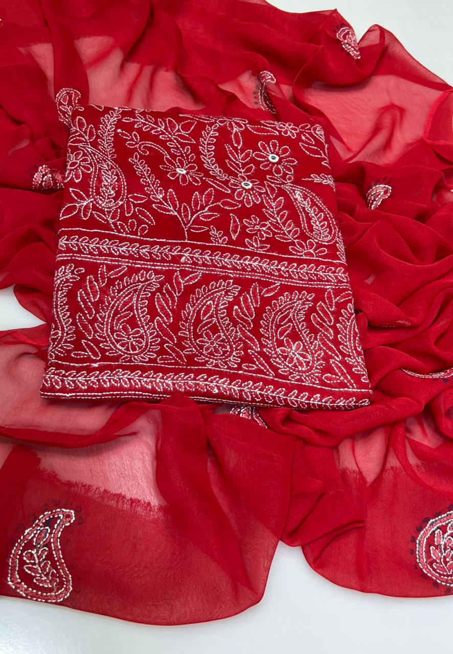 3PC Handmade Embroidered on GTM Premium Quality Lawn #12