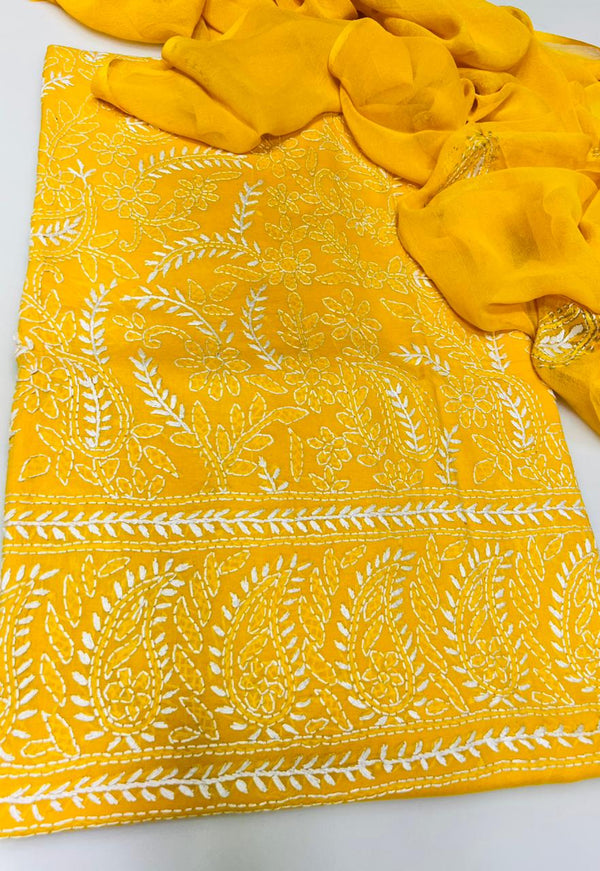 3PC Handmade Embroidered on GTM Premium Quality Lawn #12