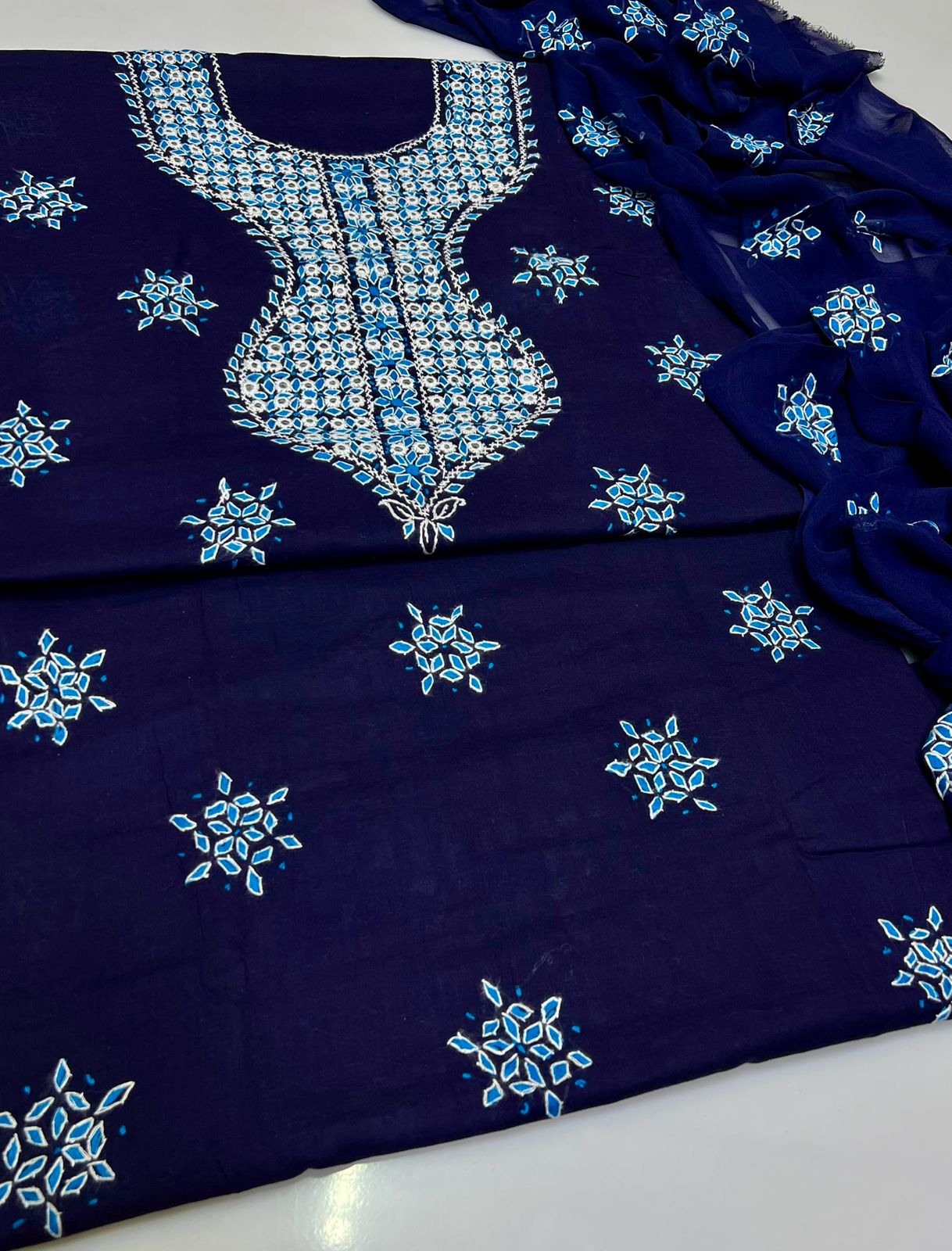 3PC Handmade Embroidered on GTM Premium Quality Lawn #13