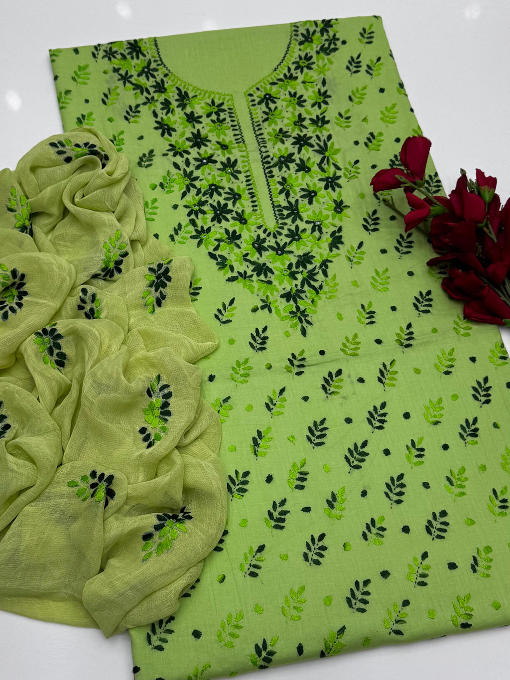 3PC Handmade Embroidered on GTM Premium Quality Lawn #14