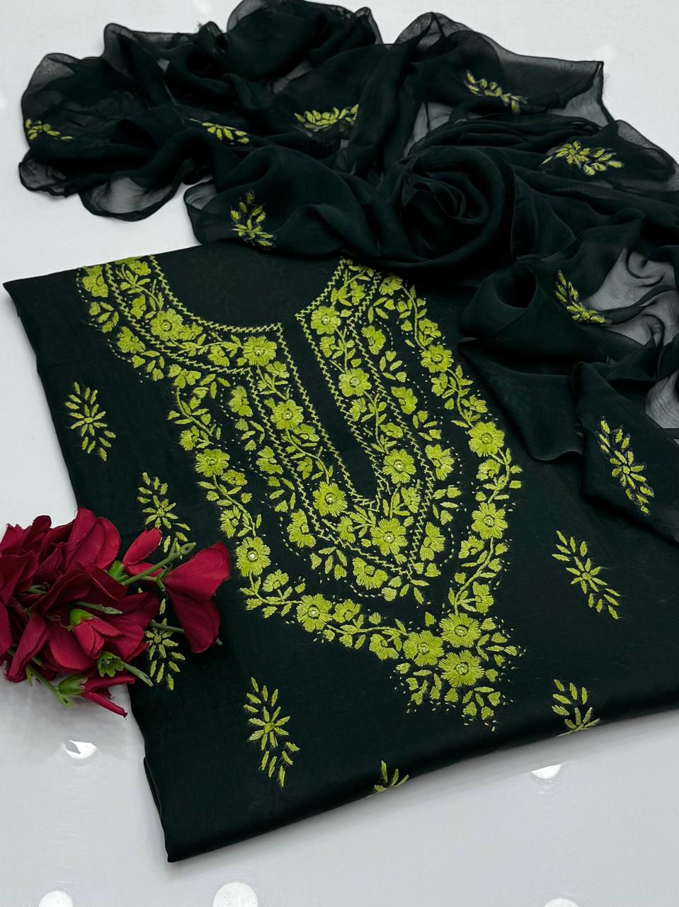 3PC Handmade Embroidered on GTM Premium Quality Lawn #14