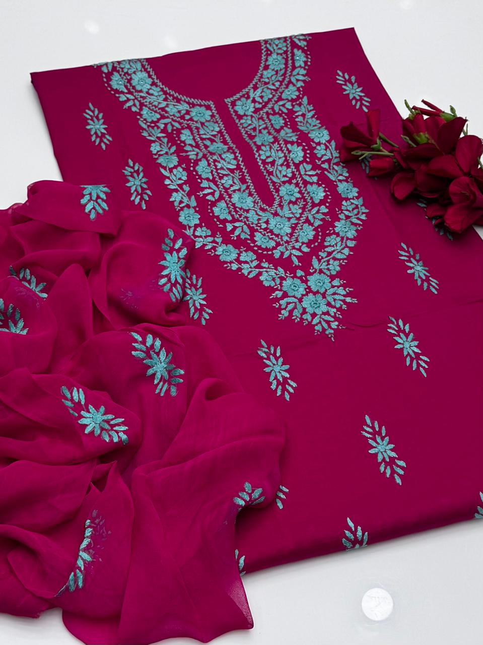 3PC Handmade Embroidered on GTM Premium Quality Lawn #14