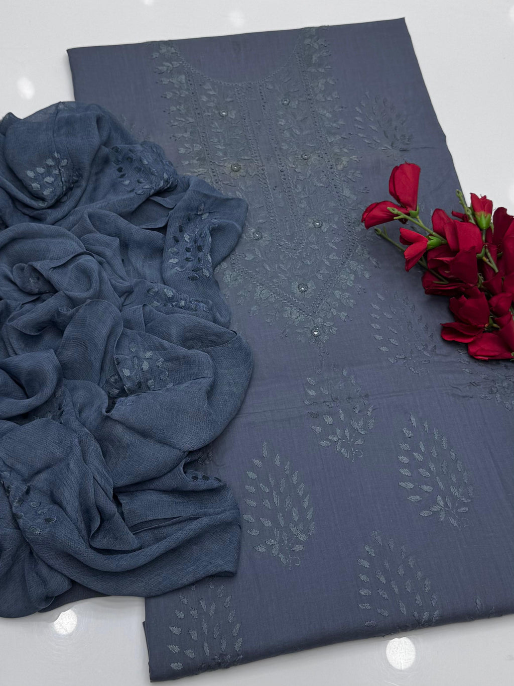 3PC Handmade Embroidered on GTM Premium Quality Lawn #14