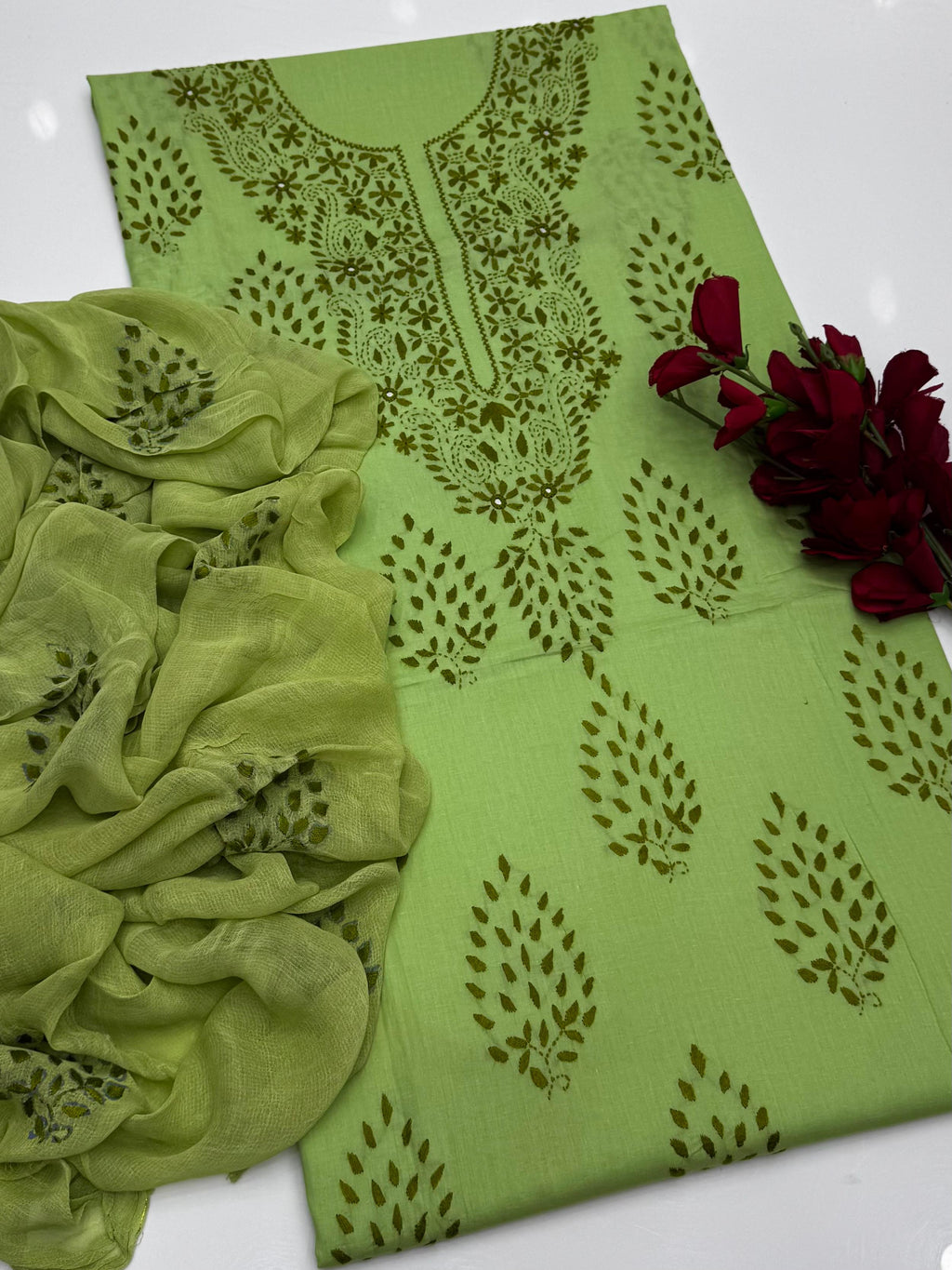 3PC Handmade Embroidered on GTM Premium Quality Lawn #14