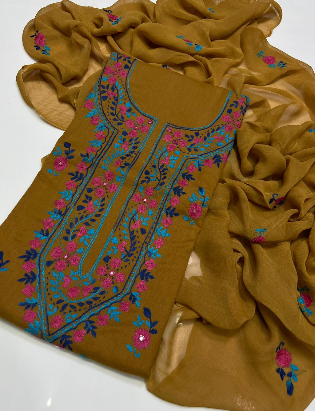 3PC Handmade Embroidered on GTM Premium Quality Lawn #15