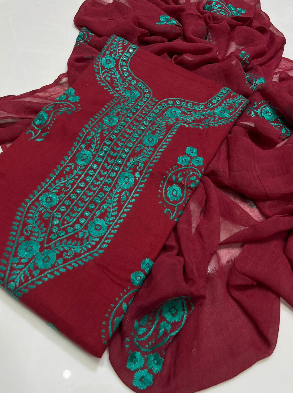3PC Handmade Embroidered on GTM Premium Quality Lawn #15