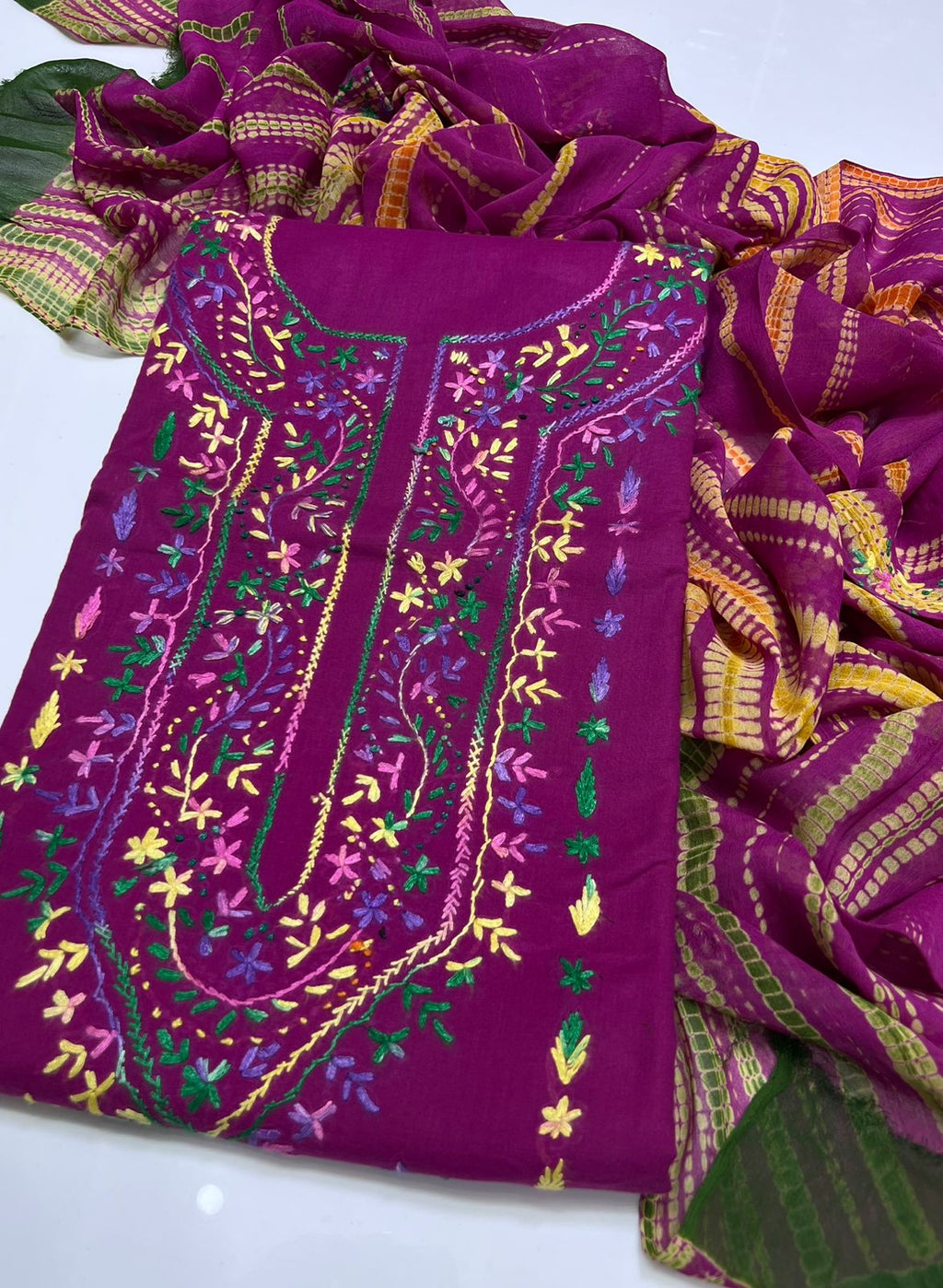 3PC Handmade Embroidered on GTM Premium Quality Lawn #15