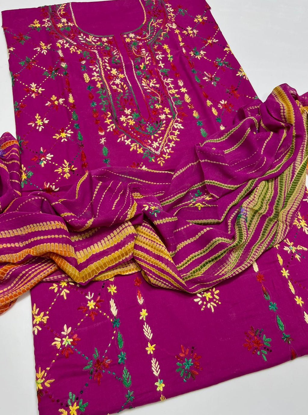 3PC Handmade Embroidered on GTM Premium Quality Lawn #15