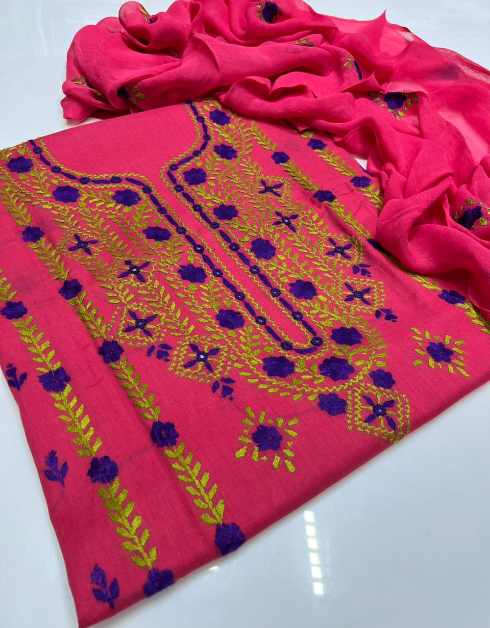 3PC Handmade Embroidered on GTM Premium Quality Lawn #15