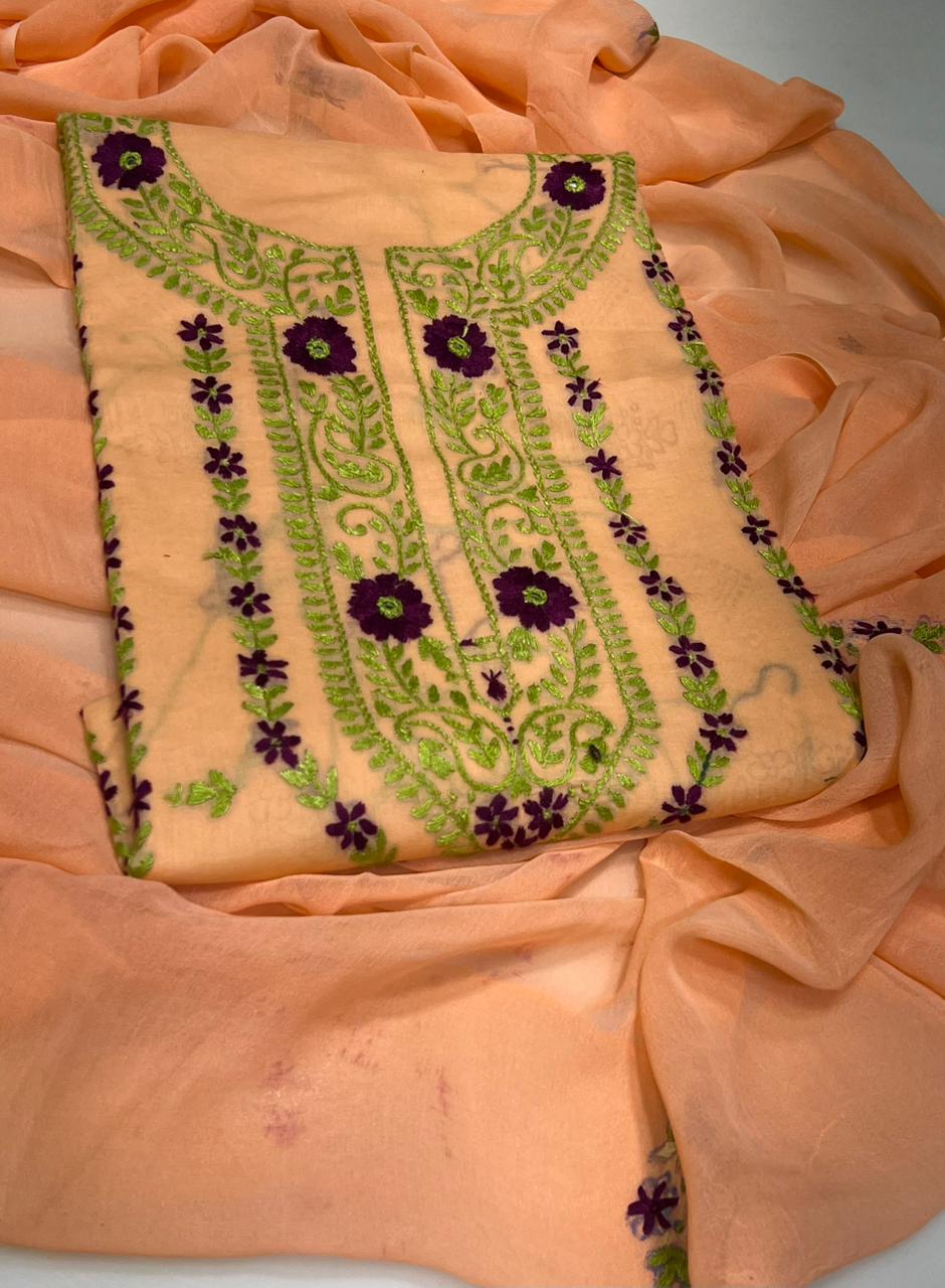 3PC Handmade Embroidered on GTM Premium Quality Lawn #15