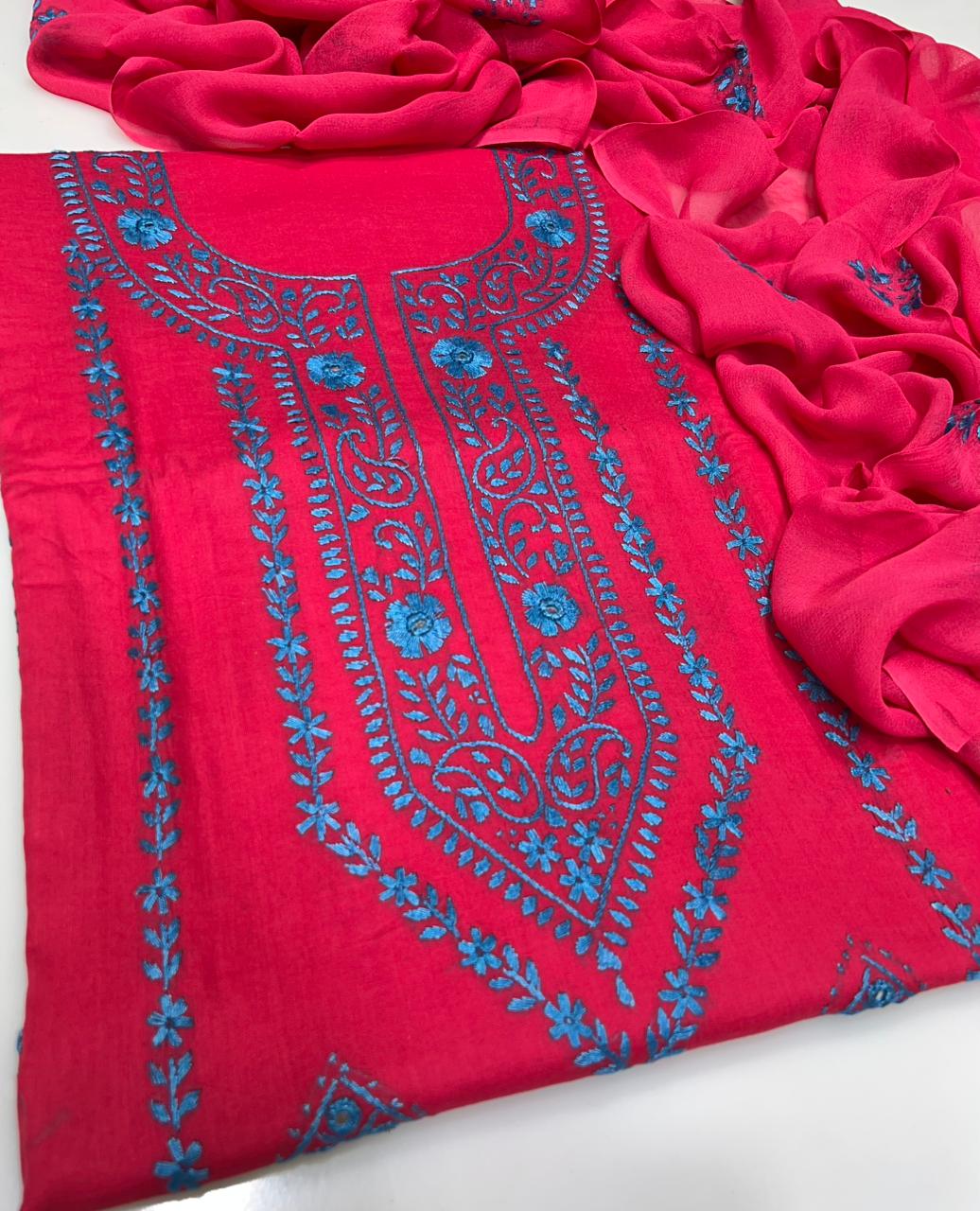 3PC Handmade Embroidered on GTM Premium Quality Lawn #15